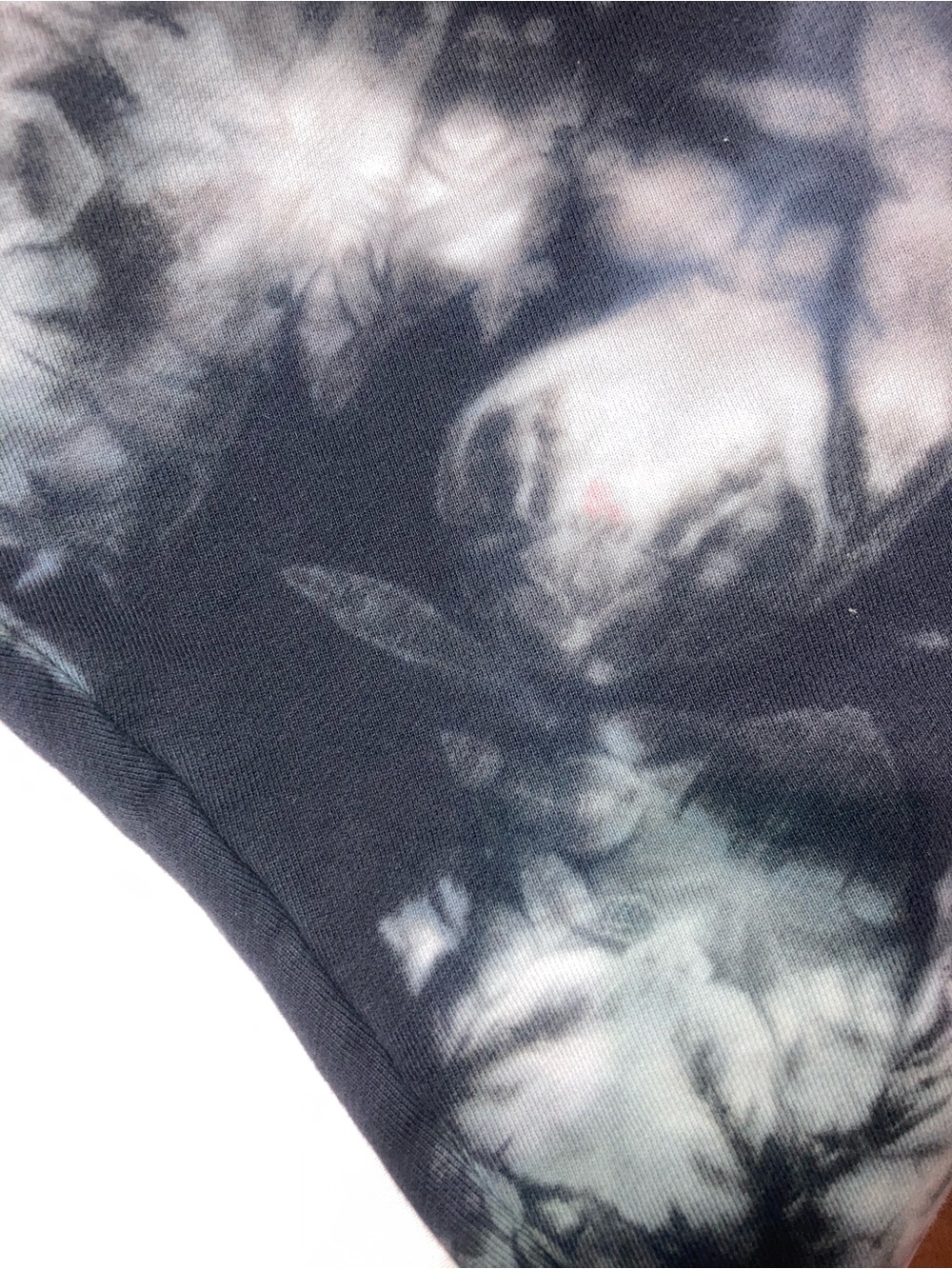 Nike Black & White Tie-Dye Pullover Hoodie for Women - Picture 5 of 9